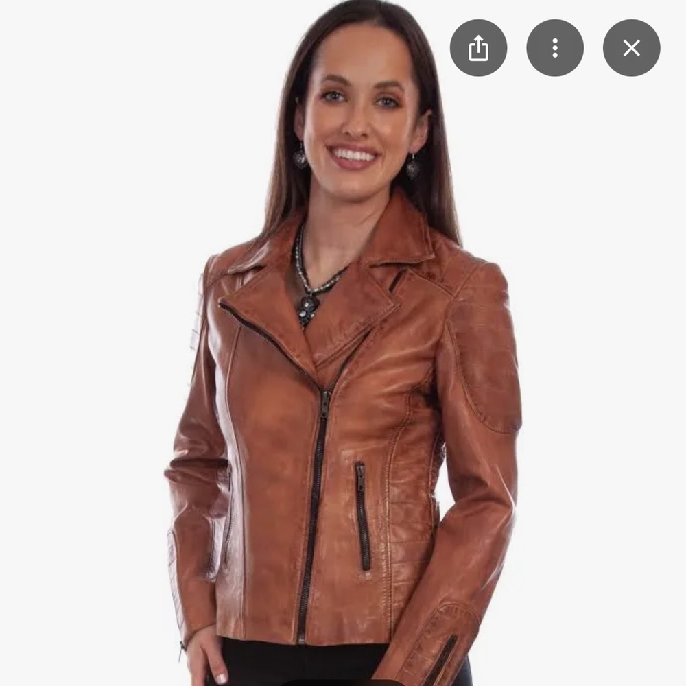 Scully Women's Tan Leather Jacket